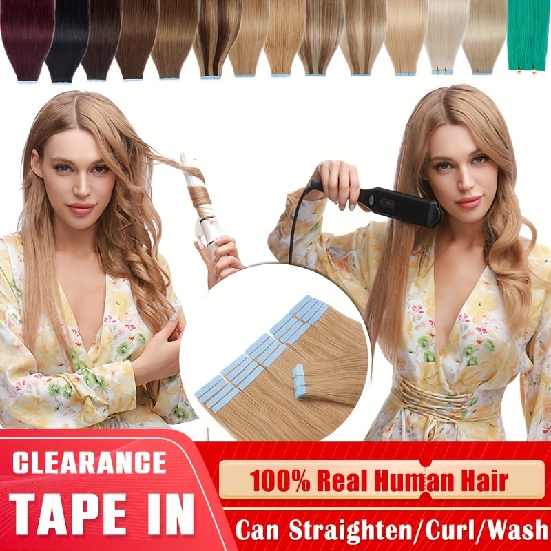 KissICON 💋 Tape In 100% Human Hair Extensions Weft