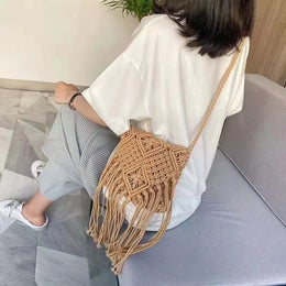 KissICON Tassel Crossbody – Hollow Solid Color