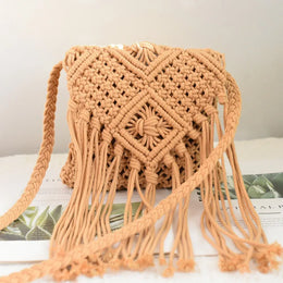 KissICON Tassel Crossbody – Hollow Solid Color