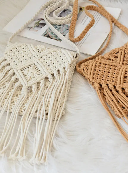 KissICON Tassel Crossbody – Hollow Solid Color