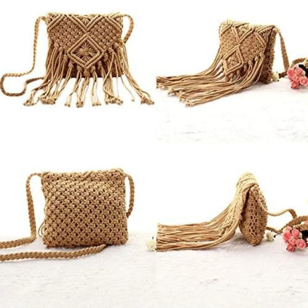 KissICON Tassel Crossbody – Hollow Solid Color