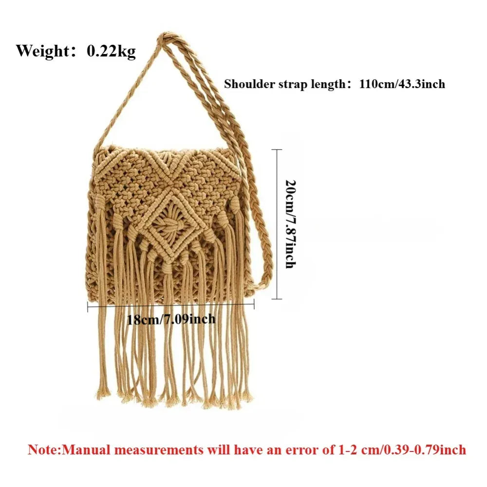 KissICON Tassel Crossbody – Hollow Solid Color