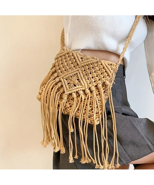 KissICON Tassel Crossbody – Hollow Solid Color