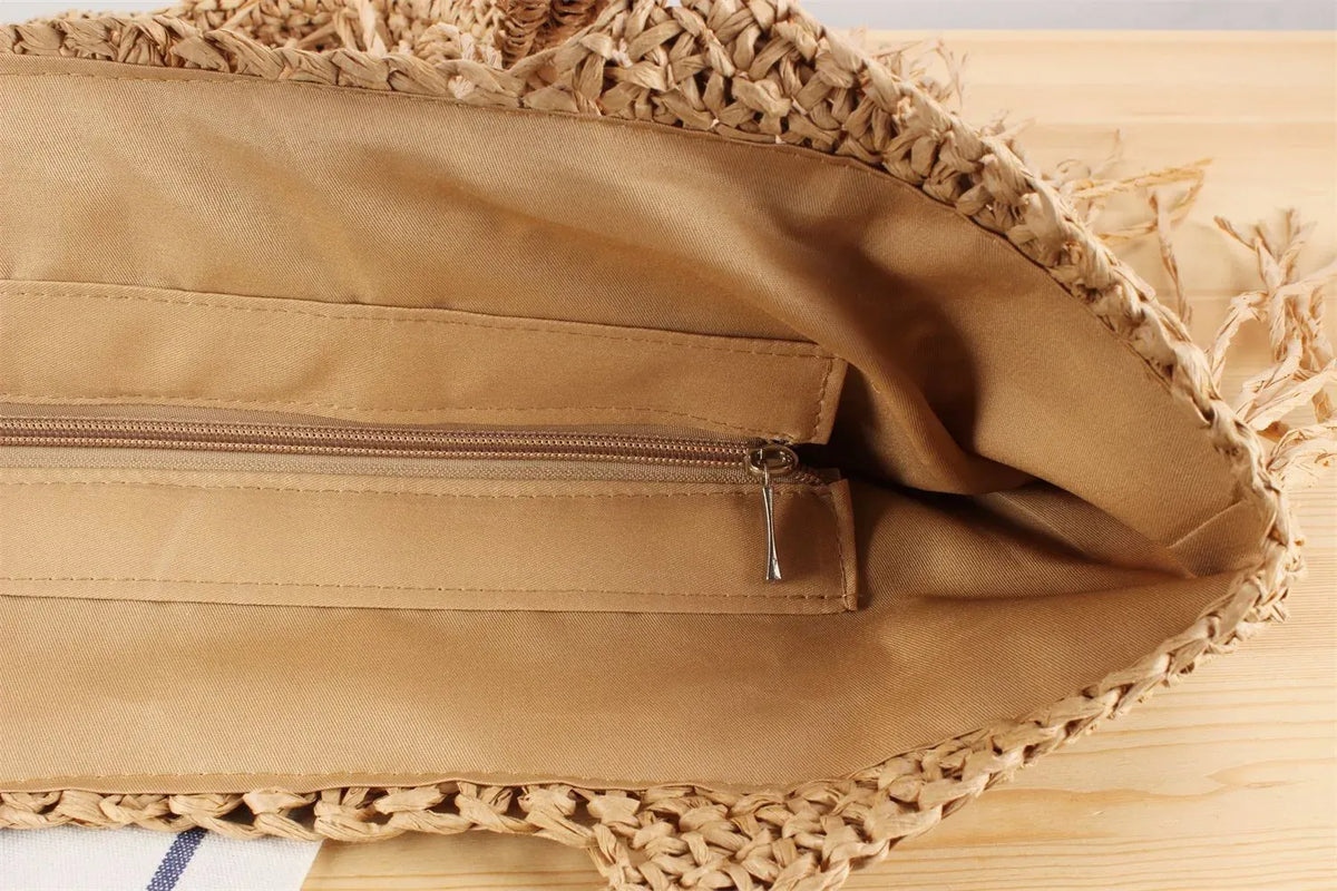 KissICON Tassel Hand-woven Holiday Shoulder Bag
