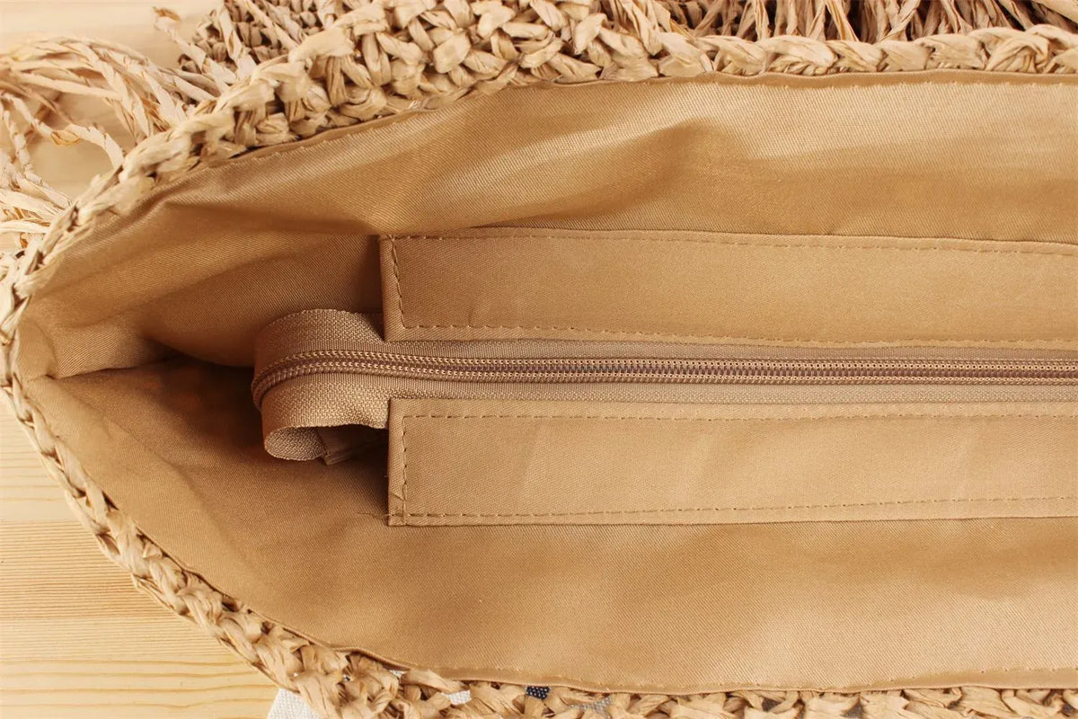 KissICON Tassel Hand-woven Holiday Shoulder Bag