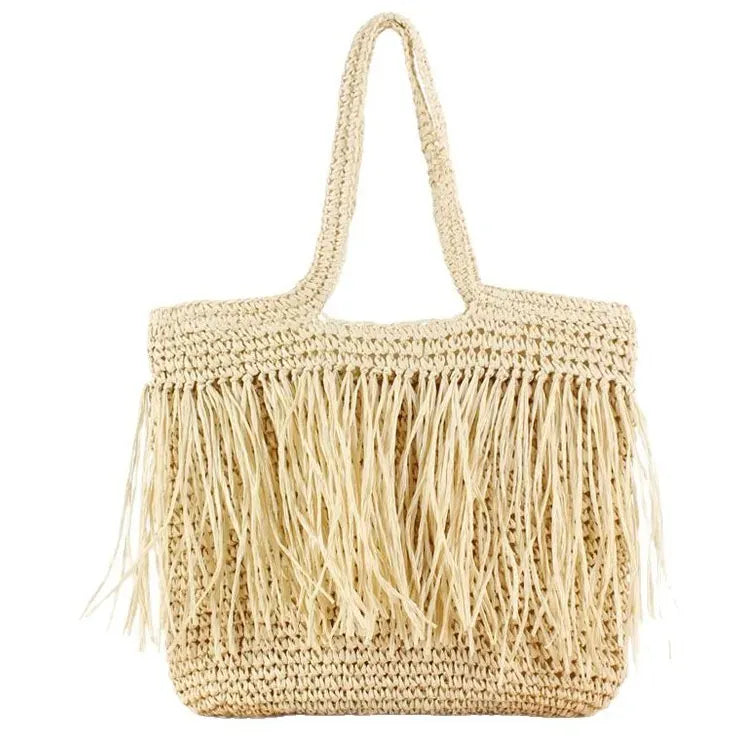 KissICON Tassel Hand-woven Holiday Shoulder Bag