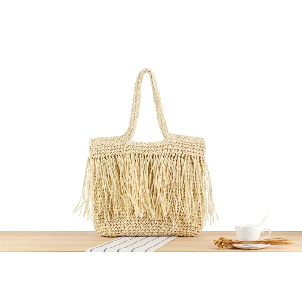 KissICON Tassel Hand-woven Holiday Shoulder Bag