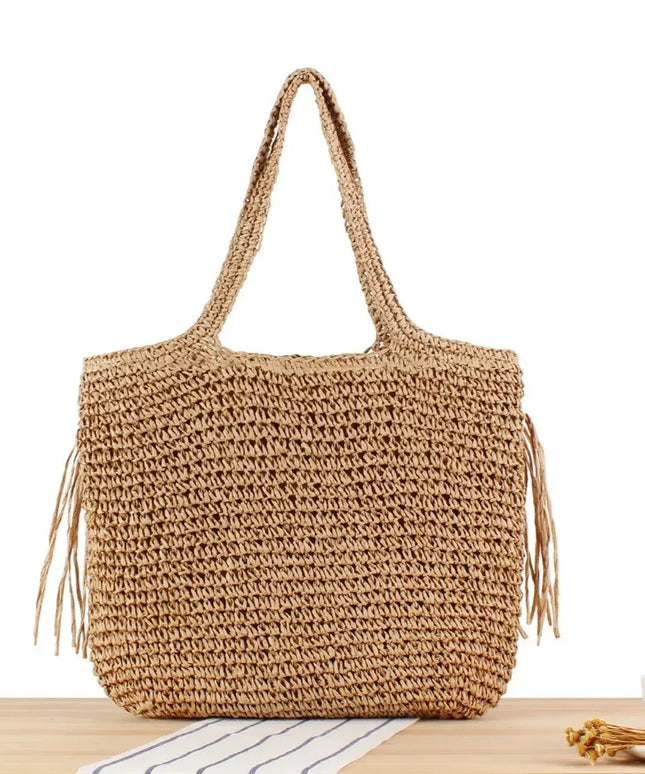 KissICON Tassel Hand-woven Holiday Shoulder Bag