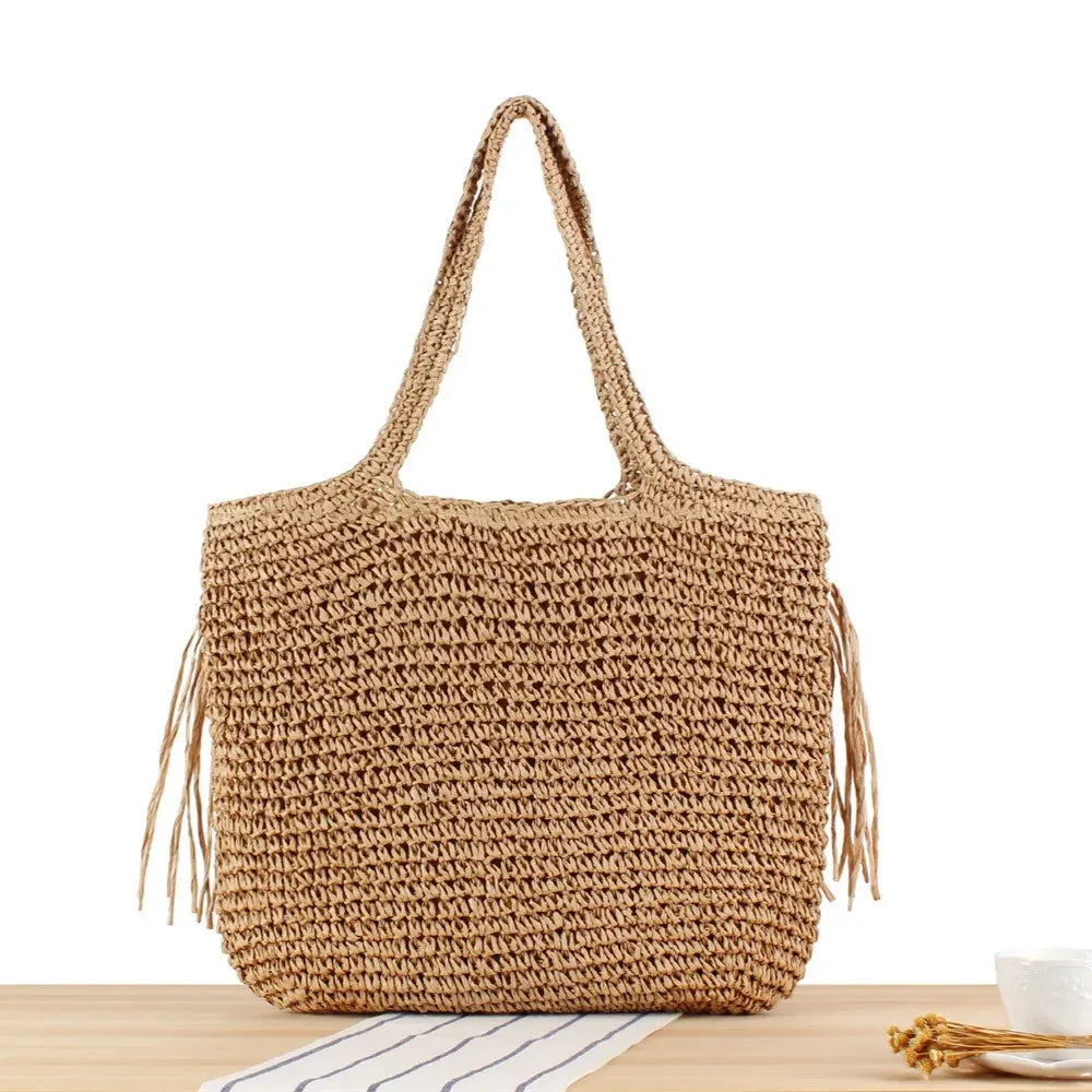KissICON Tassel Hand-woven Holiday Shoulder Bag