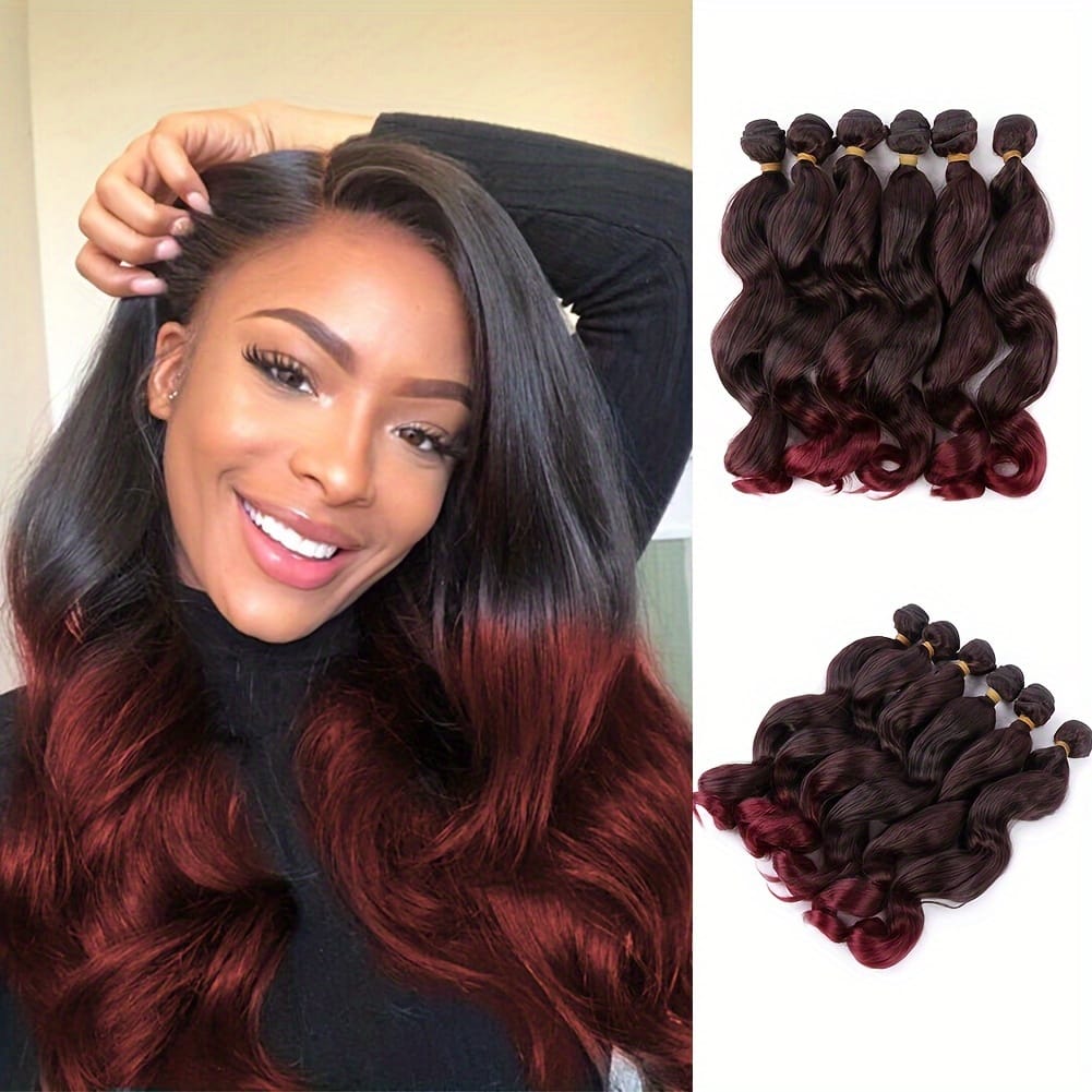 KissICON #TBUG KissIcon Deep Wave 18In Synthetic Hair 6 Bundles