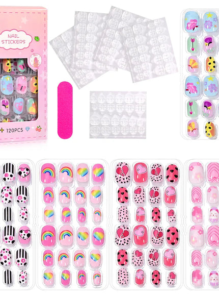 KissICON TD153-4 KissIcon Kids Cartoon Press On Nails - Jelly