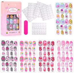 KissICON TD153-4 KissIcon Kids Cartoon Press On Nails Set 120pcs