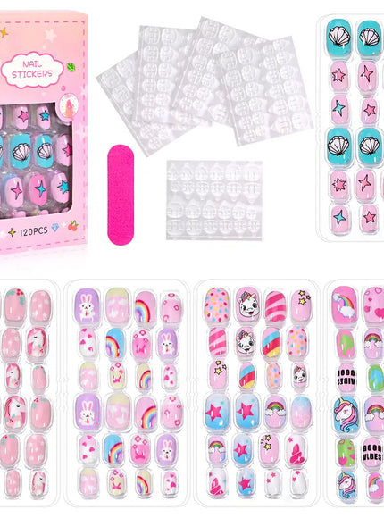 KissICON TD153-7 KissIcon Kids Cartoon Press On Nails - Jelly