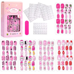 KissICON TD153-8 KissIcon Kids Cartoon Press On Nails Set 120pcs