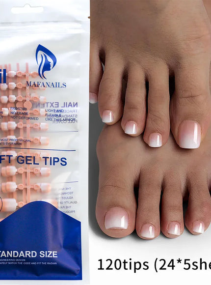 KissICON TD179-1 KissIcon False Toe Nails - French Nude Pink