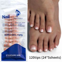 KissICON TD179-1 KissIcon False Toe Nails - French Nude Pink