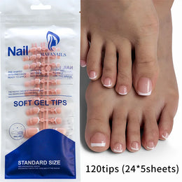KissICON TD179-3 KissIcon False Toe Nails - French Nude Pink