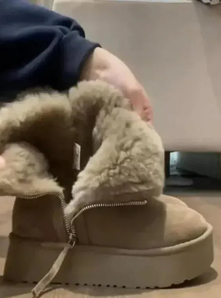 KissICON Thick cotton boots with added fleece, 2024 new