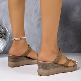 KissICON Thick Sole Chunky Platform Slippers for Women Summer