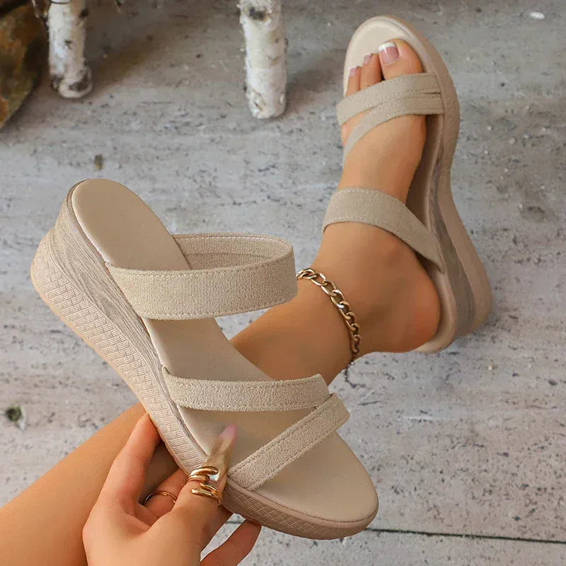 KissICON Thick Sole Chunky Platform Slippers for Women Summer
