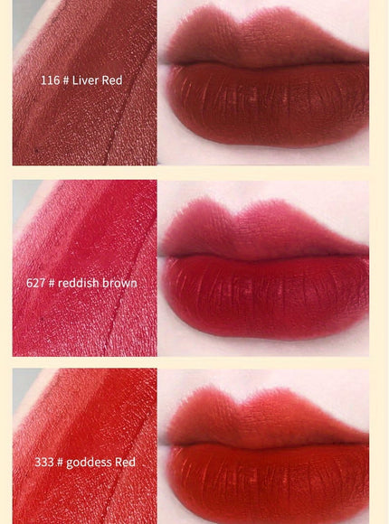 KissICON Thin Tube Lipstick Box KissIcon Red Velvet Matte Lipstick - Long Lasting