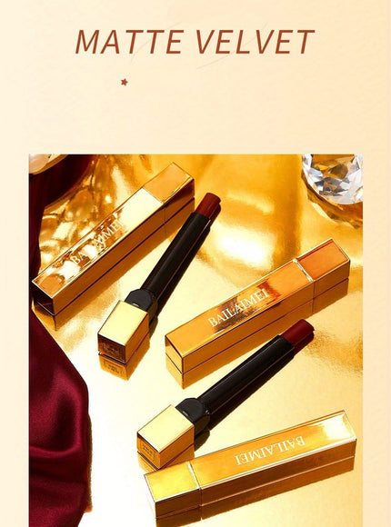 KissICON Thin Tube Lipstick Box KissIcon Red Velvet Matte Lipstick - Long Lasting