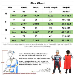 KissICON Thor Muscle Anime Smile Hero Cosplay Costume, Combinaison, Marteau Everak, Ensemble Complet, Costumes d'Halloween et de Carnaval