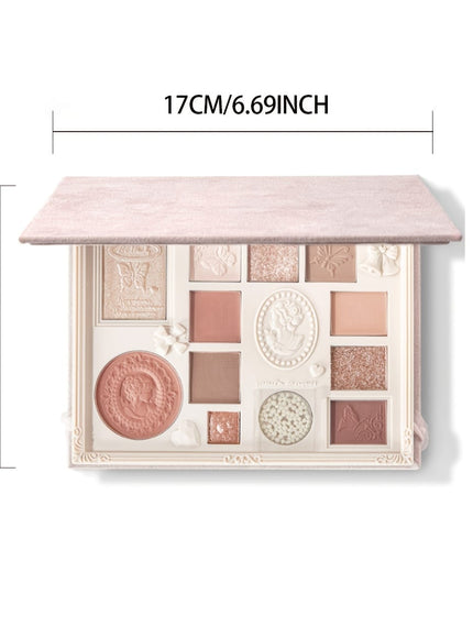 KissICON Three-dimensional Relief Kapeine 12color Eyeshadow Highlighter Contour Palette