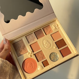 KissICON Three-dimensional Relief Kapeine 12color Eyeshadow Highlighter Contour Palette