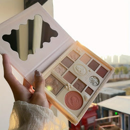 KissICON Three-dimensional Relief Kapeine 12color Eyeshadow Highlighter Contour Palette