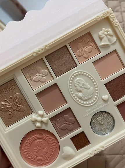 KissICON Three-dimensional Relief Kapeine 12color Eyeshadow Highlighter Contour Palette