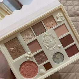 KissICON Three-dimensional Relief Kapeine 12color Eyeshadow Highlighter Contour Palette