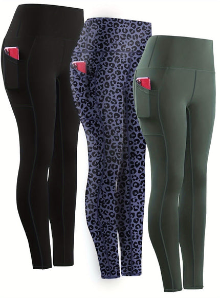 jkthpu-45 Three-piece Set, Sports Yoga Pants for Women, High