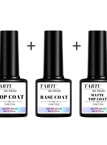 KissICON TOP-BASE-MATTE KissIcon Gel Nail Art Set Soak Off Base