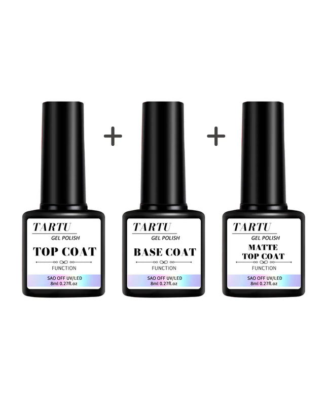 KissICON TOP-BASE-MATTE KissIcon Gel Nail Art Set Soak Off Base