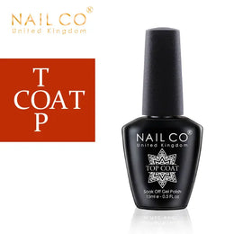 KissICON Top Coat 💋 Nailco Red Gel Polish - Lasting Soak