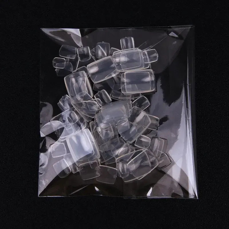 KissICON Transparent piece 1 KissIcon False Toe Nails 100Pcs Natural White Clear