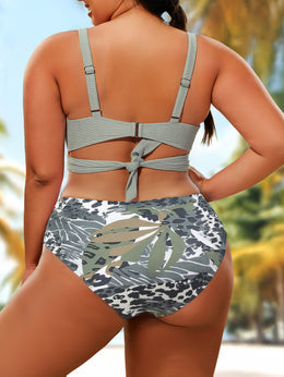 KissICON Tropical Print Bikini