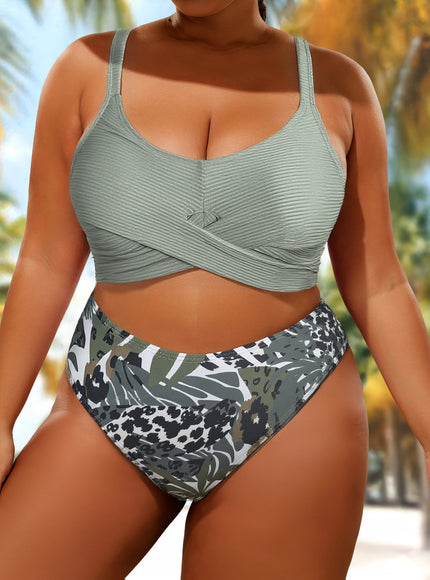 KissICON Tropical Print Bikini