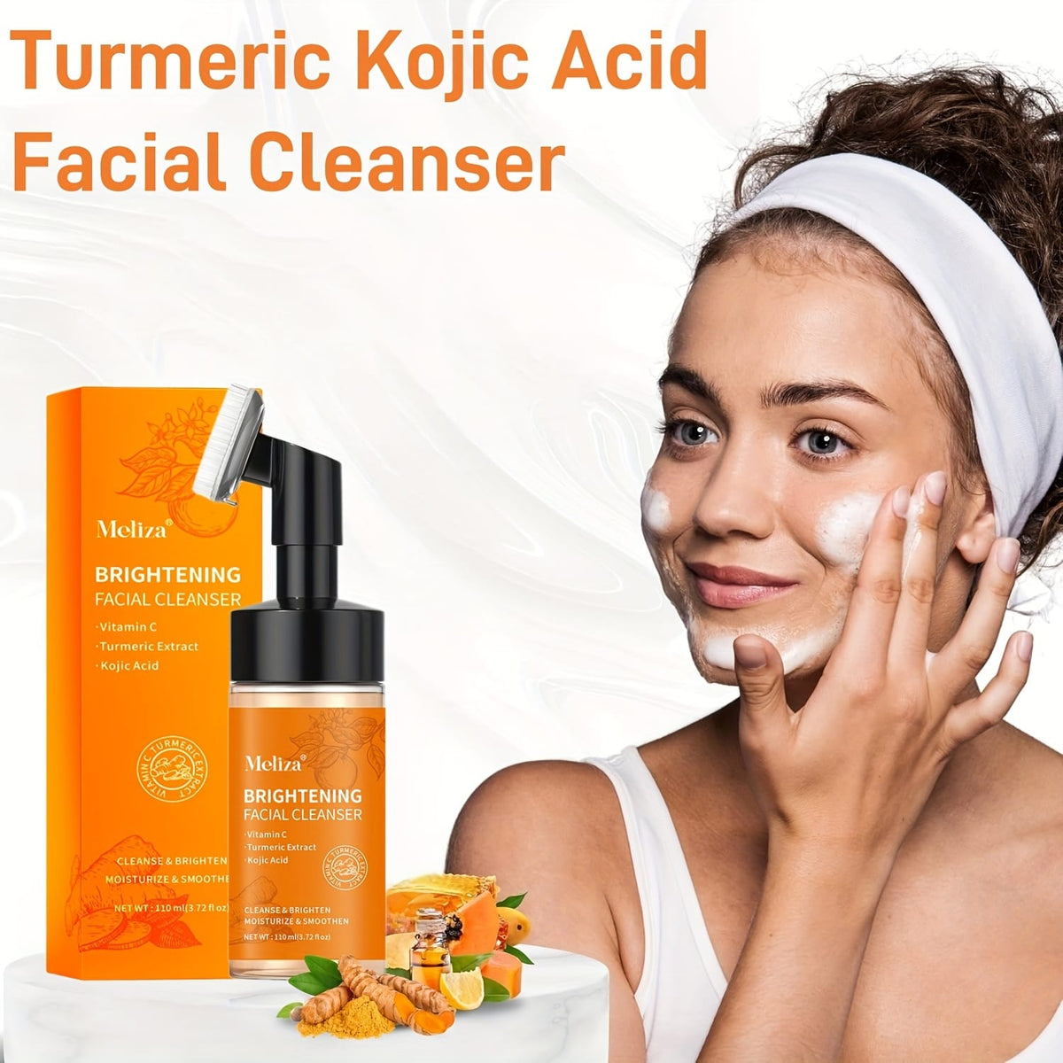 KissICON Turmeric+Kojic Acid / 110Ml Gentle Turmeric Vitamin C Foam Cleanser