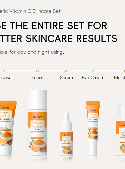 KissICON Turmeric Vitamin C Skincare Set 5 In 1