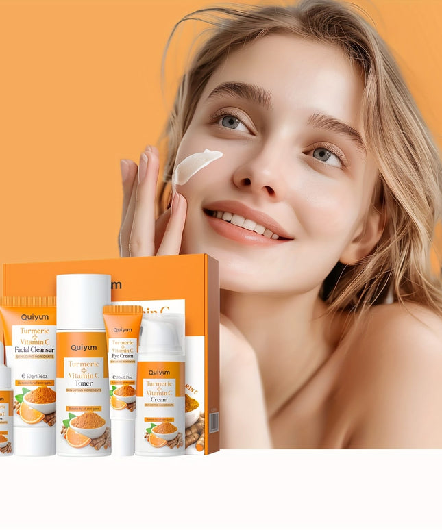 KissICON Turmeric Vitamin C Skincare Set 5 In 1