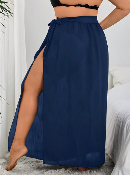 KissICON Turquoise Flowy Maxi Beach Skirt – Curve