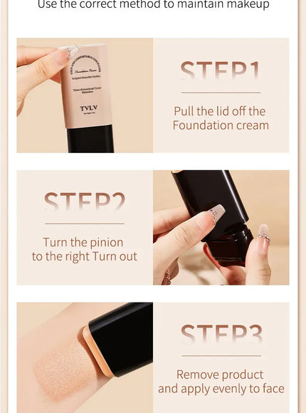 KissICON 💋TVLV Velvet Moist Foundation Stick - LongLasting Concealer