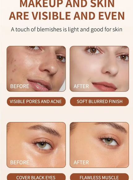 KissICON 💋TVLV Velvet Moist Foundation Stick - LongLasting Concealer
