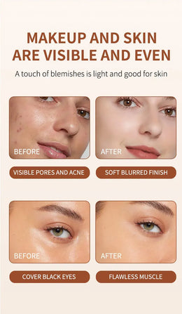 KissICON 💋TVLV Velvet Moist Foundation Stick - LongLasting Concealer