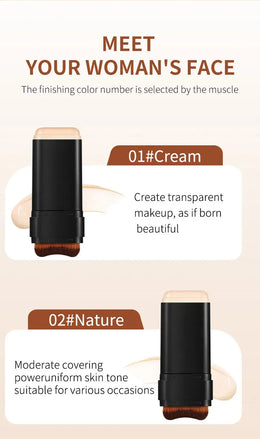 KissICON 💋TVLV Velvet Moist Foundation Stick - LongLasting Concealer