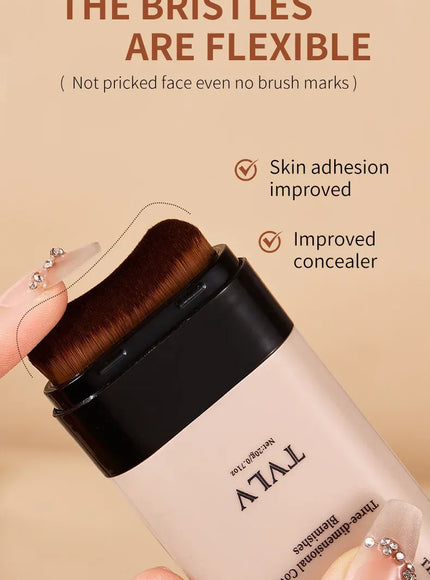 KissICON 💋TVLV Velvet Moist Foundation Stick - LongLasting Concealer