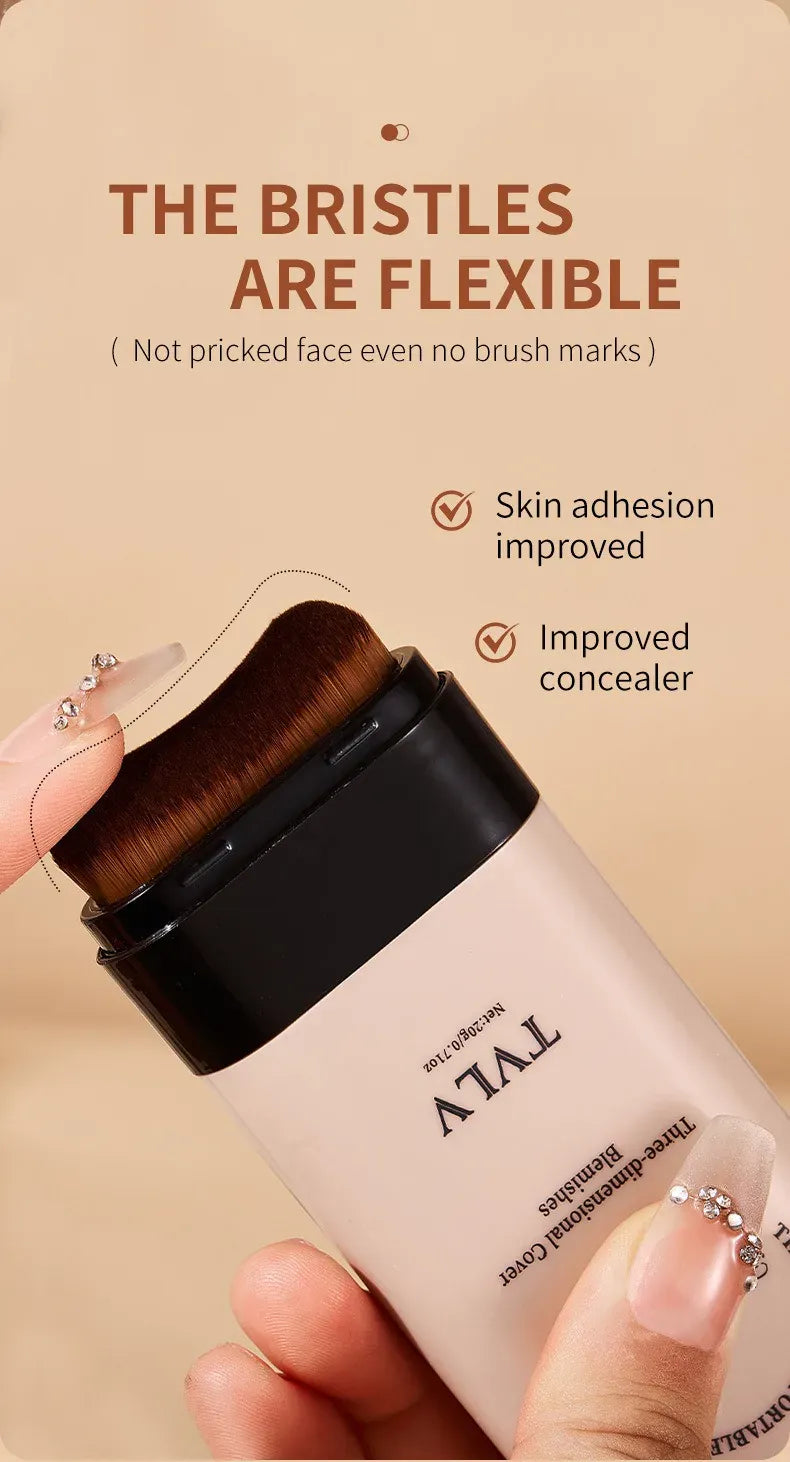 KissICON 💋TVLV Velvet Moist Foundation Stick - LongLasting Concealer