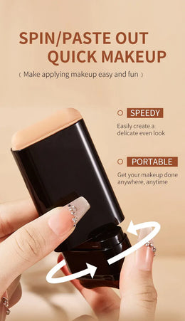 KissICON 💋TVLV Velvet Moist Foundation Stick - LongLasting Concealer